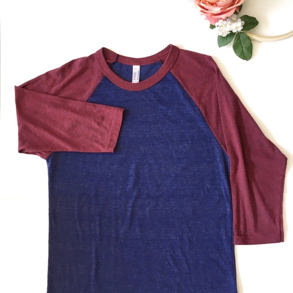 burgundy baseball shirt